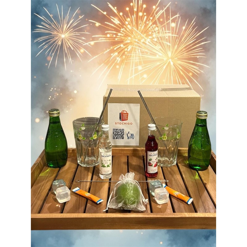 Box mojito fraise accompagnée de son rhum Box mojito fraise accompagnée de son rhum